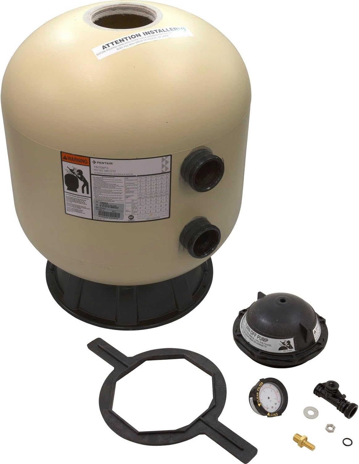 Pentair Triton® II 24" Side Mount Sand Filter TR60 Almond