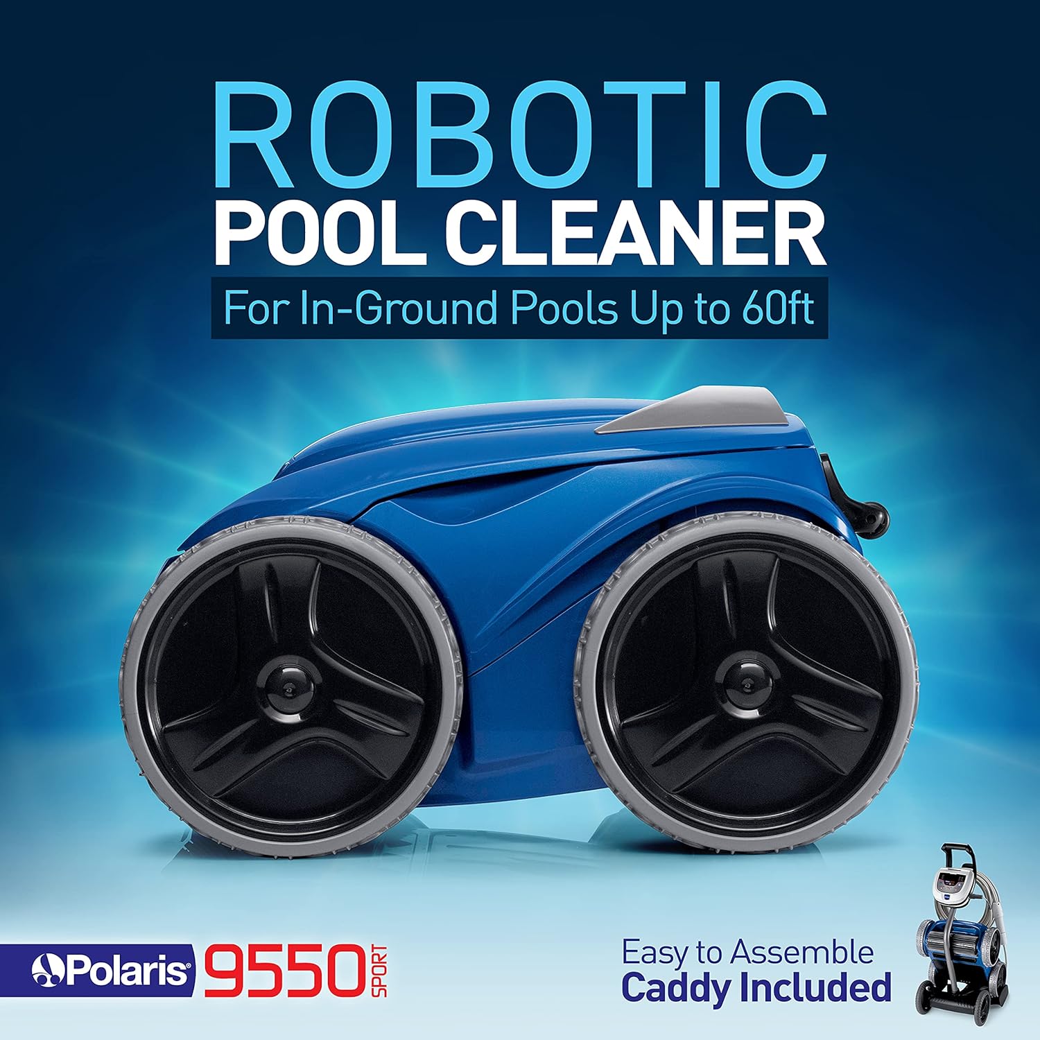 Polaris 9550 Sport 4WD Robotic Pool Cleaner with 7 Day Program and Remote