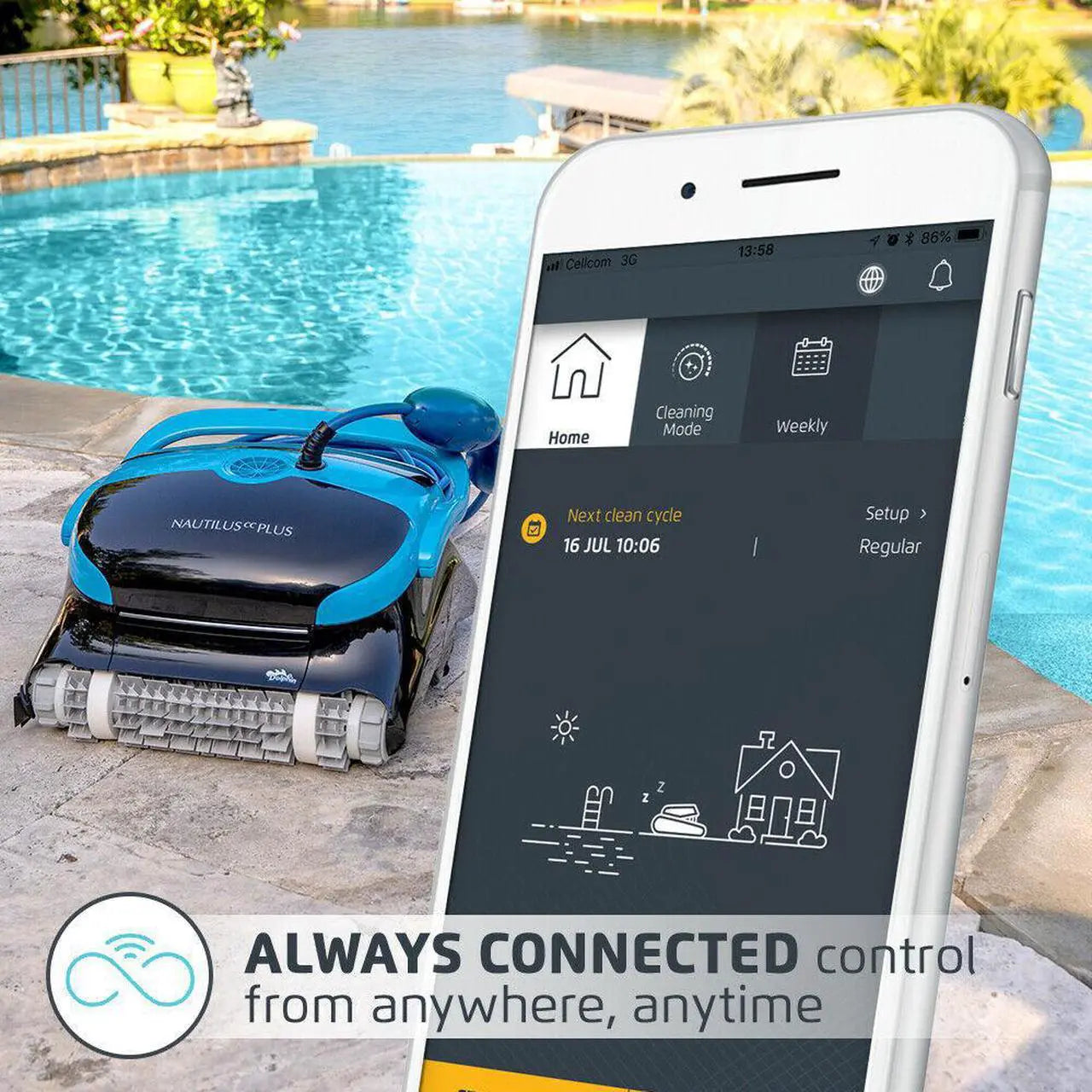 Dolphin Nautilus CC Plus Robotic Pool Cleaner with Wi-Fi