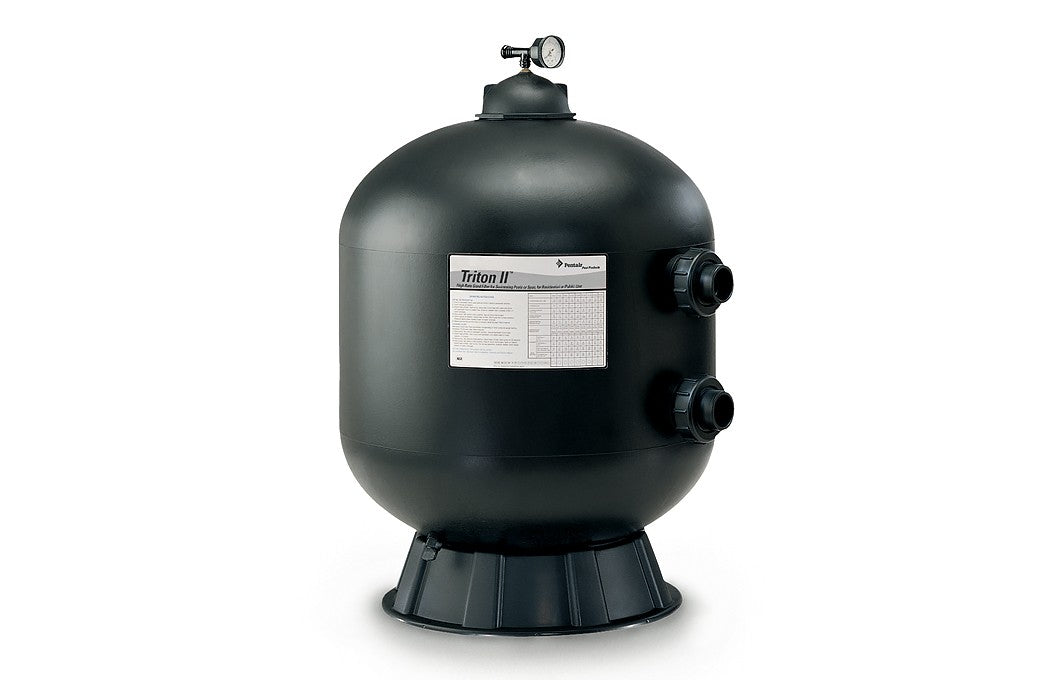 Pentair Triton® II 30" Heavy-Duty Fiberglass Side Mount Sand Filter TR100HD Black
